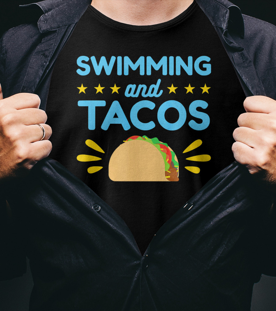 Swimming And Tacos Stars Taco T-Shirt