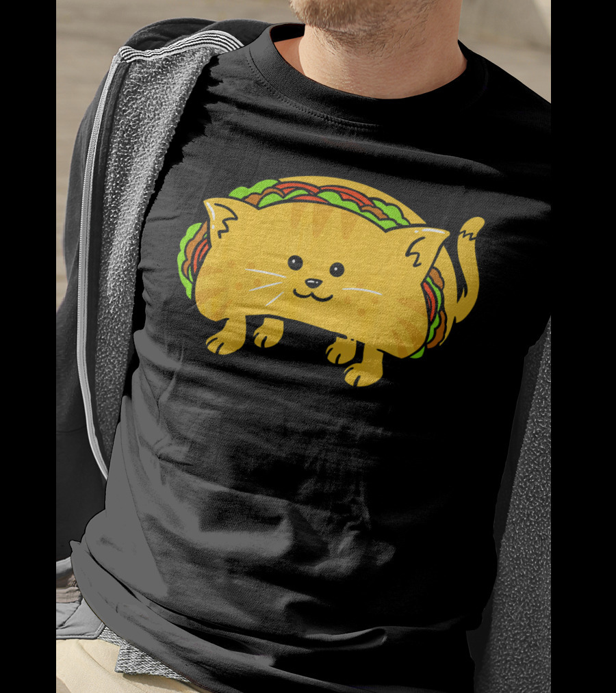 Cat Taco Roll Cute Animal Mashup T-Shirt