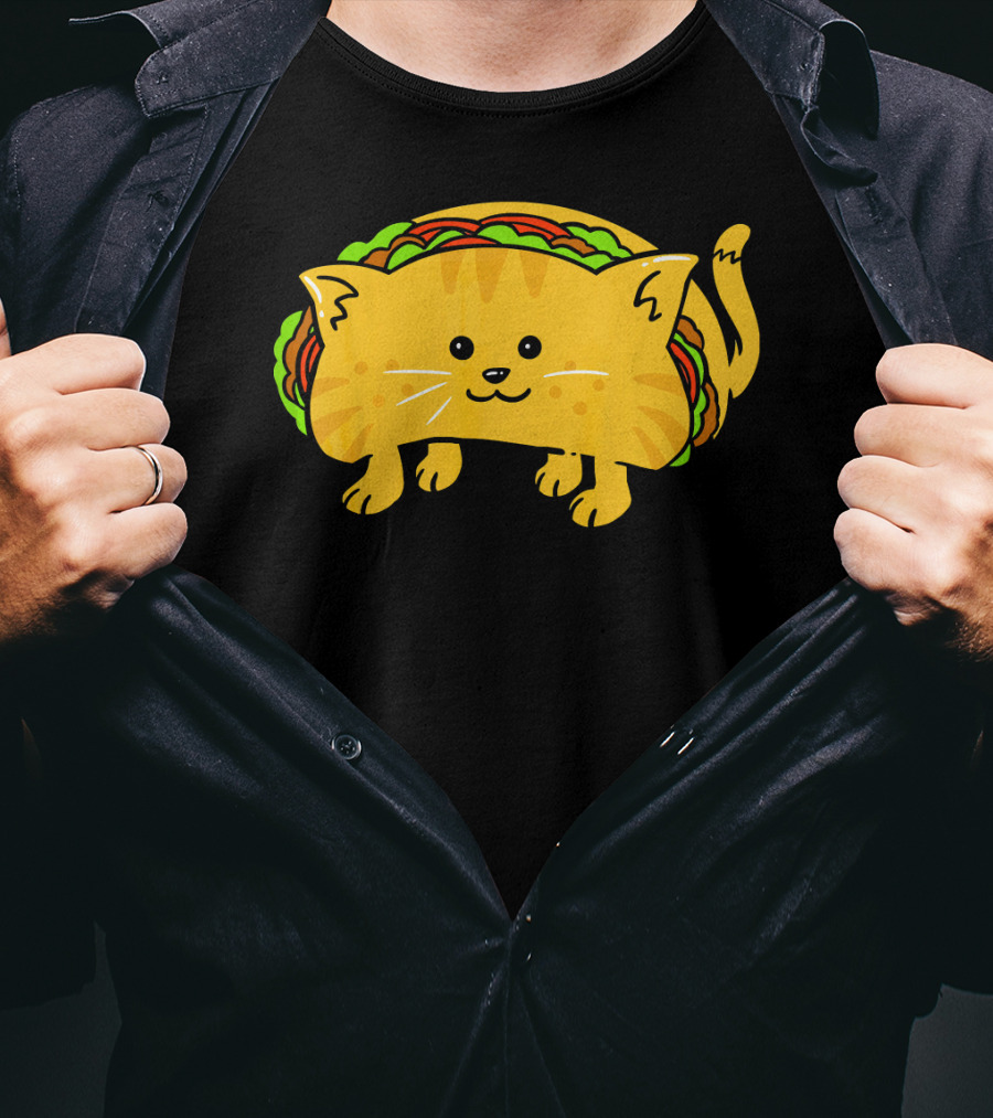 Cat Taco Roll Cute Animal Mashup T-Shirt