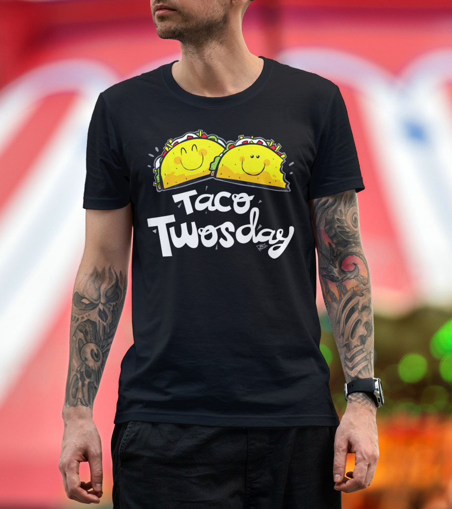Taco Twosday Smiling Tacos Fun T-Shirt