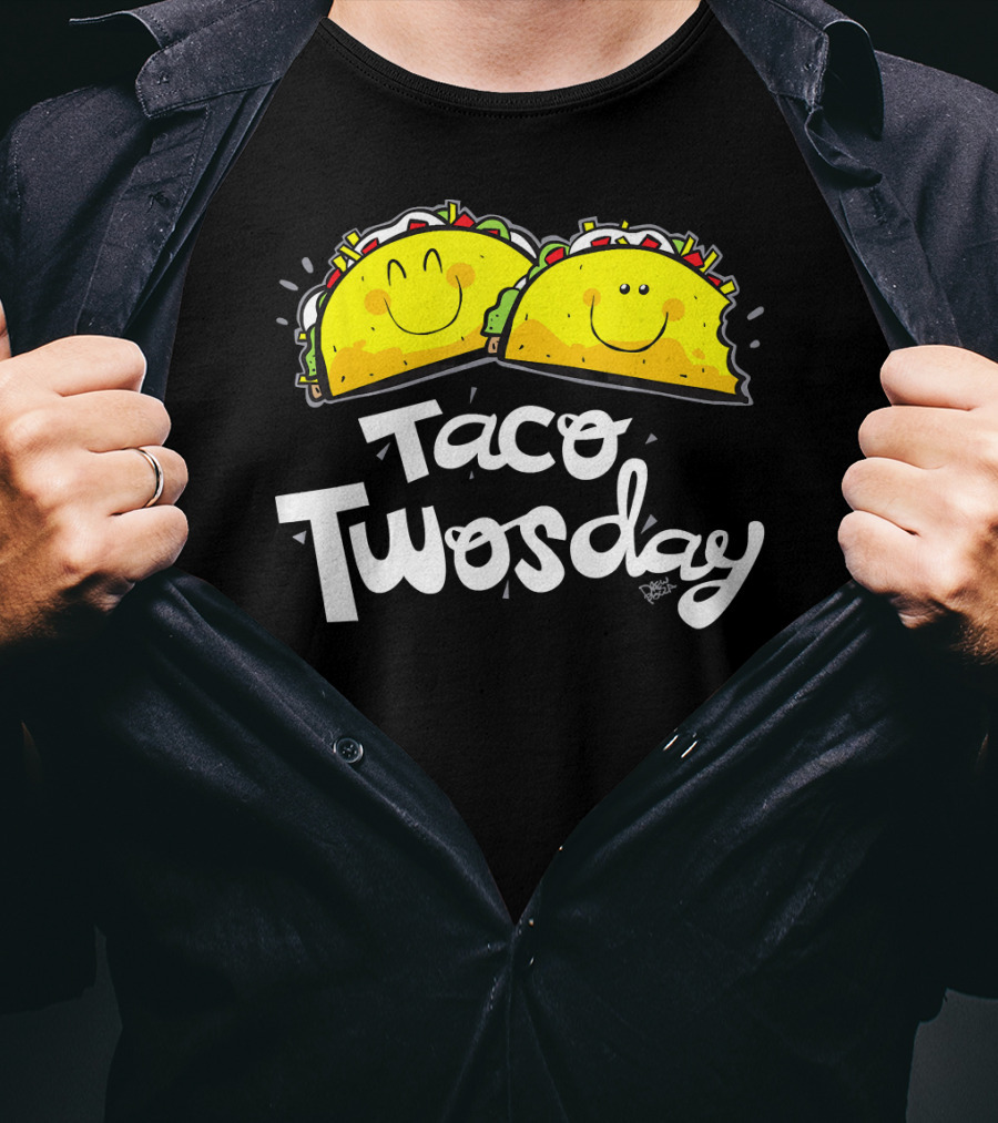 Taco Twosday Smiling Tacos Fun T-Shirt