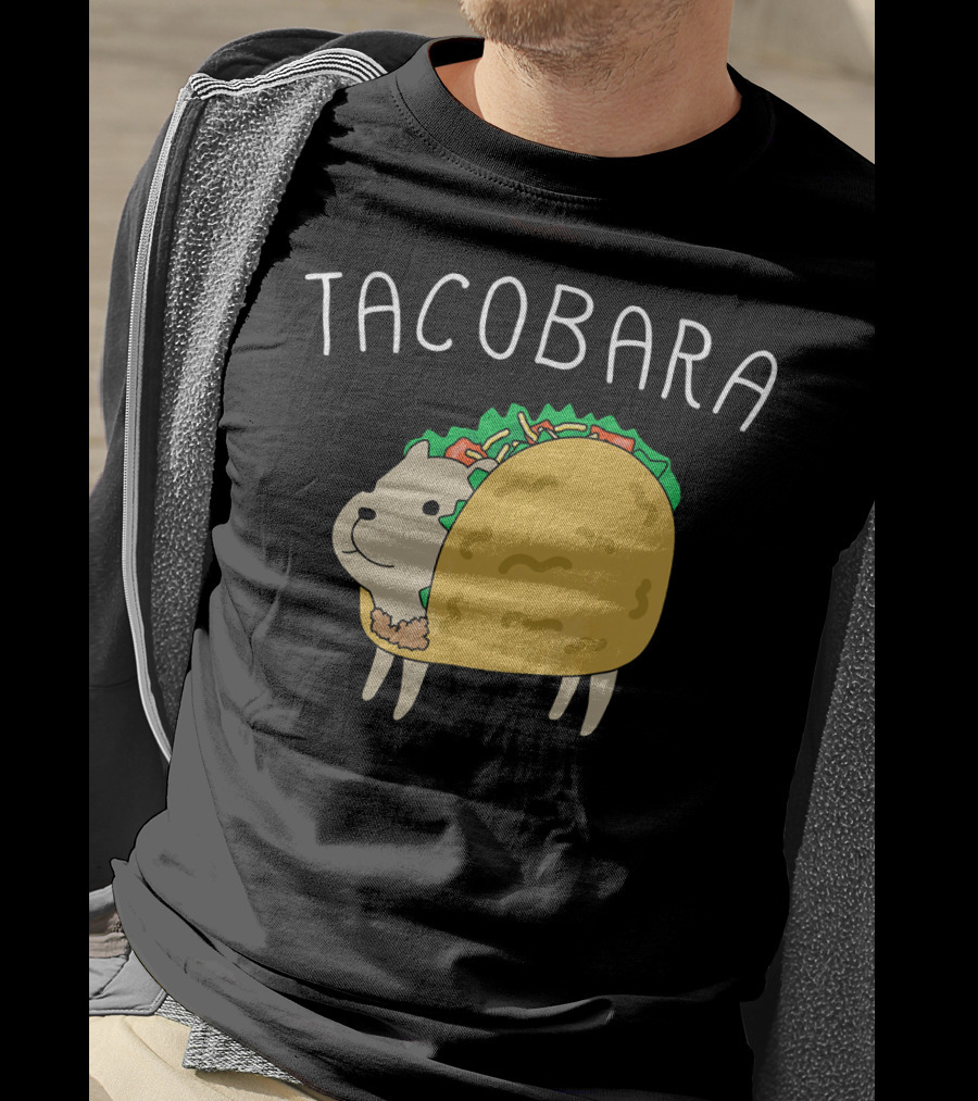 Tacobara Taco Capybara With Taco Shell Lettuce And Cheese T-Shirt