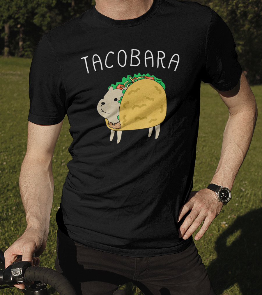 Tacobara Taco Capybara With Taco Shell Lettuce And Cheese T-Shirt
