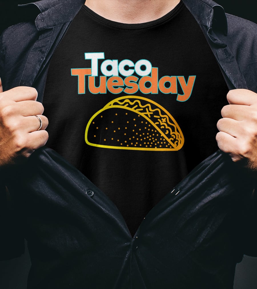 Taco Tuesday Mexican Food Fiesta Celebration With Vibrant Taco T-Shirt