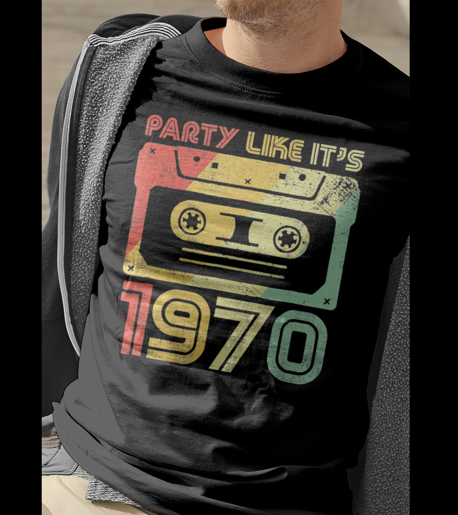 Party Like It's 1970 Retro 70s Cassette Tape T-Shirt
