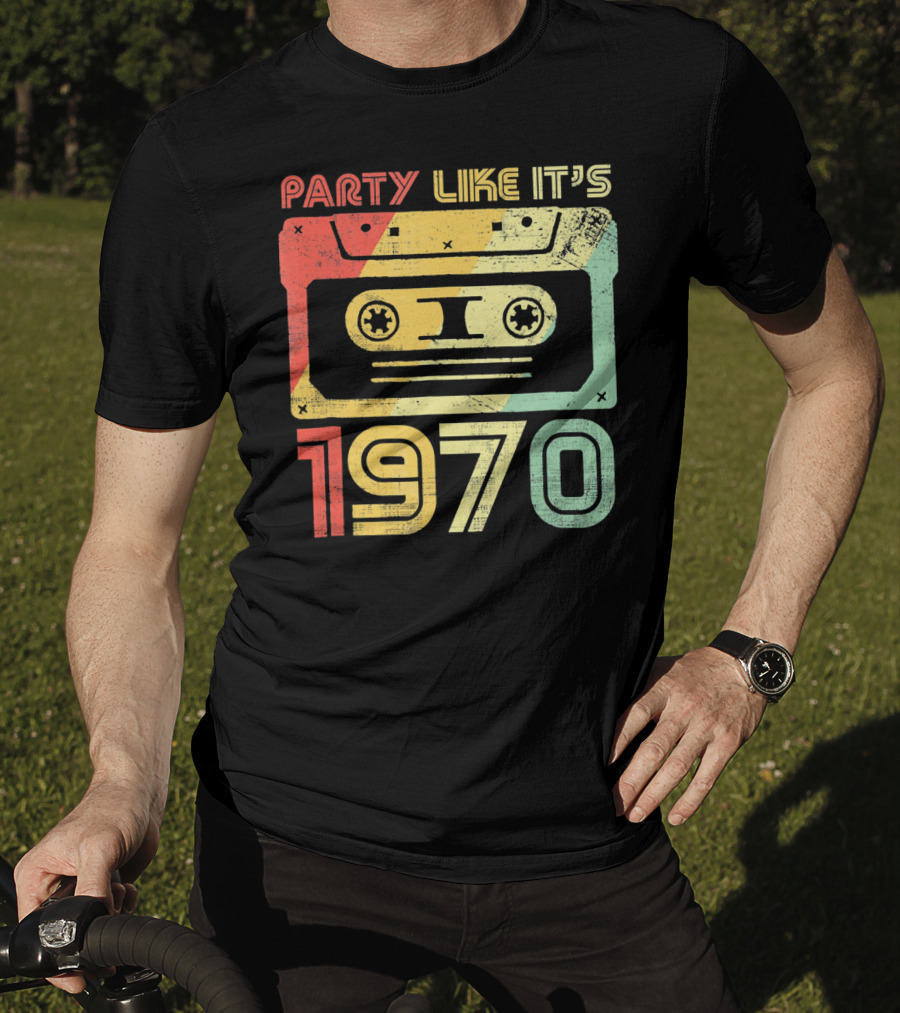Party Like It's 1970 Retro 70s Cassette Tape T-Shirt
