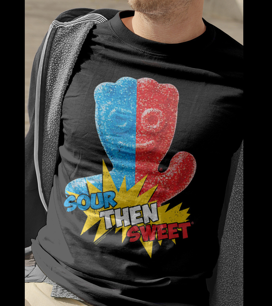 Sour Patch Kids Sour Then Sweet Candy Blue Red Explosion T-Shirt