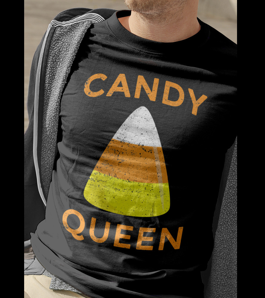 Candy Corn Queen Halloween Costume Iconic Treat T-Shirt