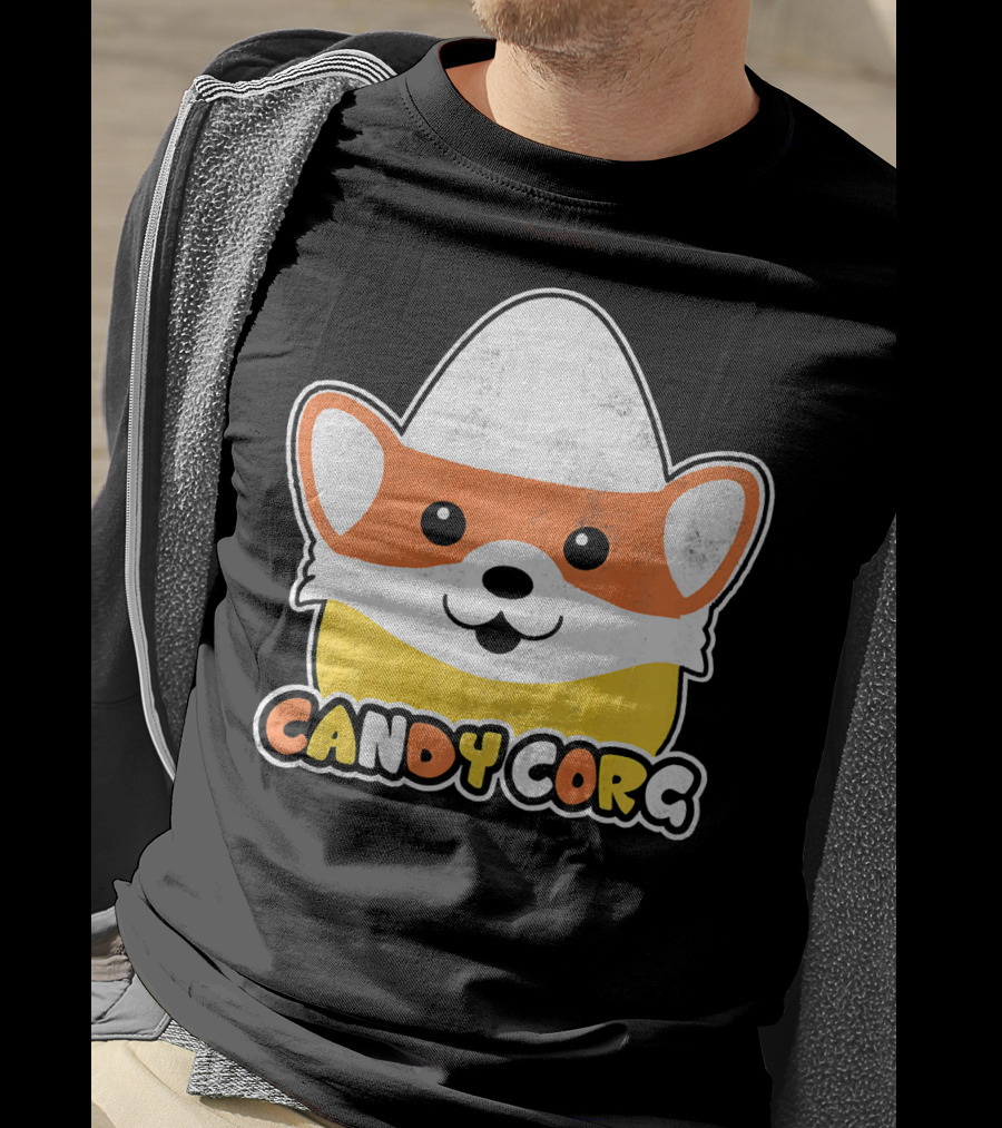 Candy Corn Corgi Halloween Dog Candy Corgi T-Shirt
