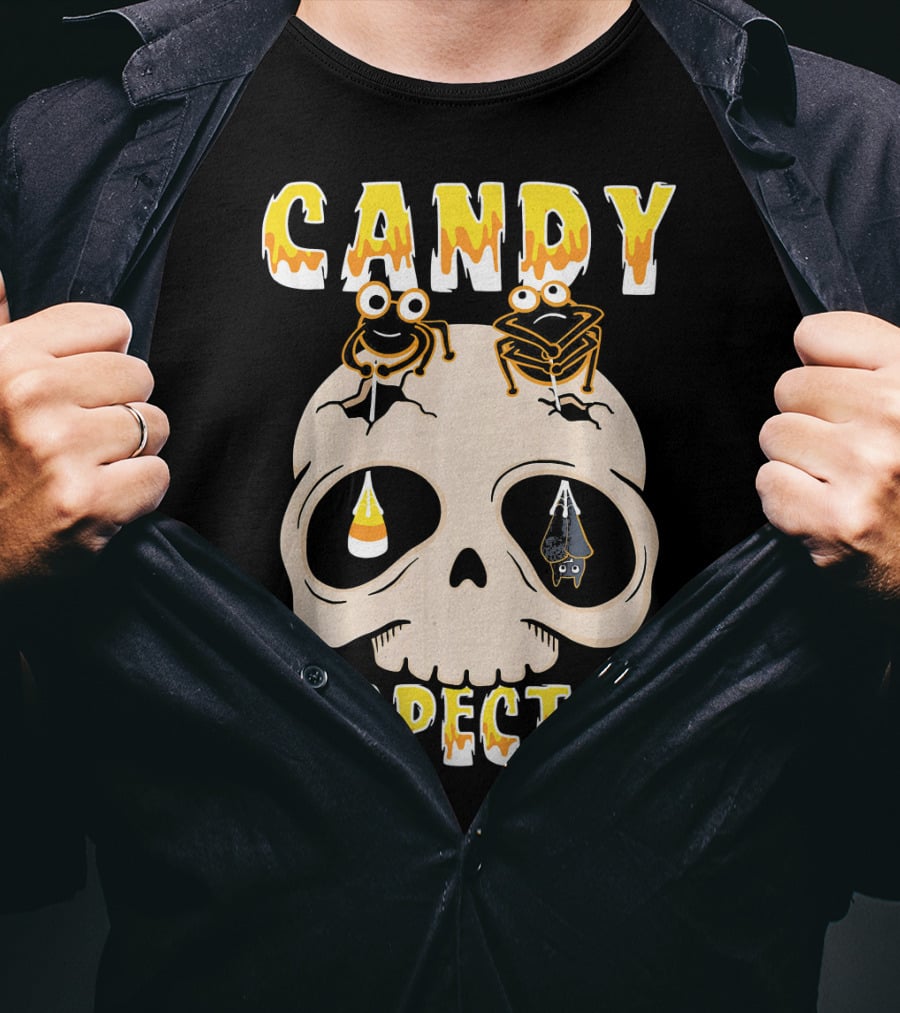 Candy Inspector Funny Skull Halloween Costume T-Shirt