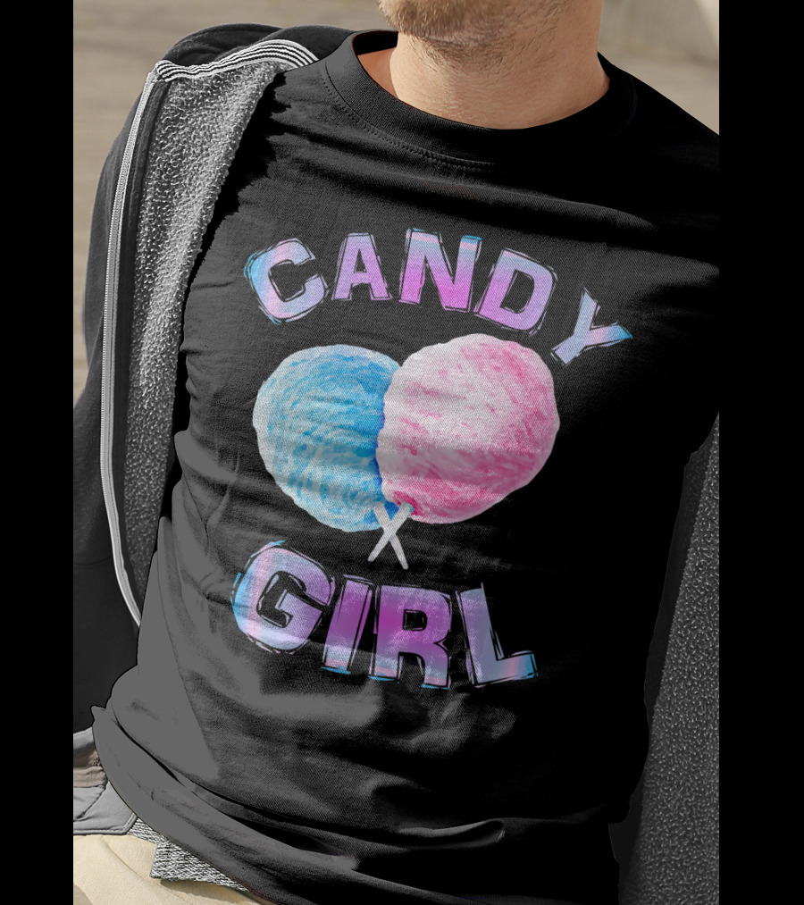 Candy Girl Cotton Candy Fun Girls Juniors T-Shirt