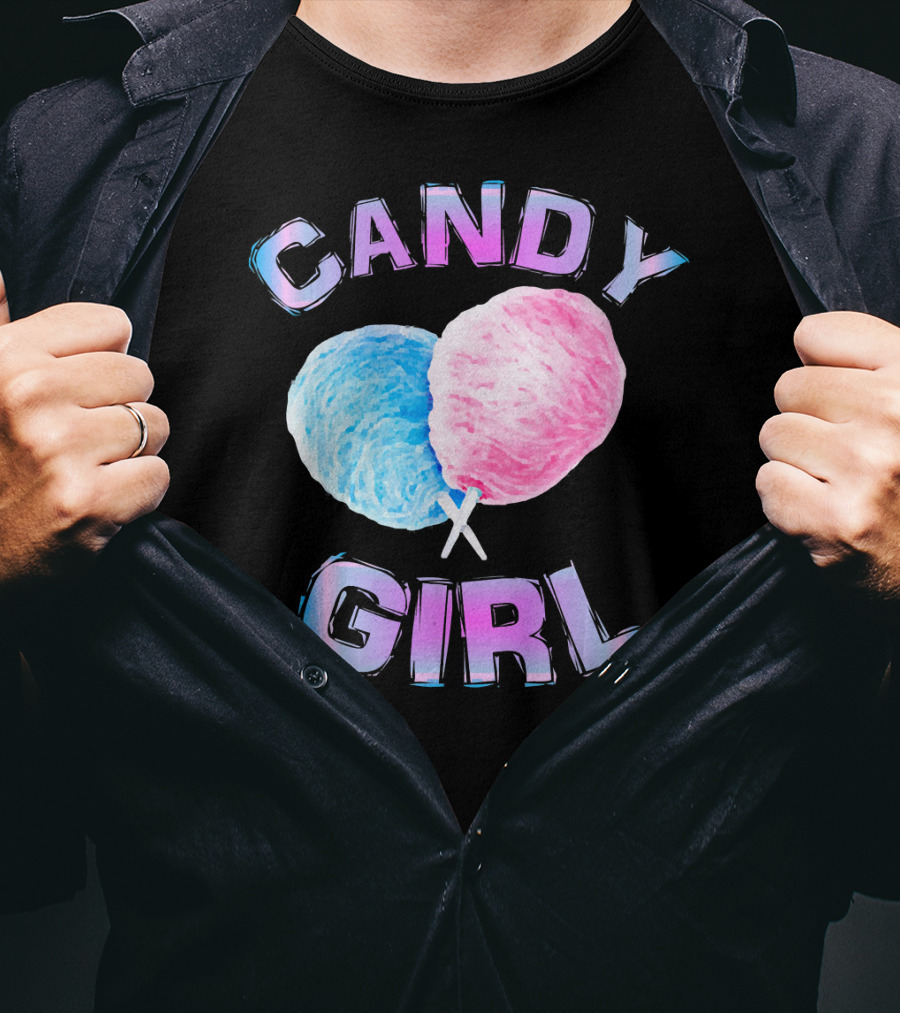 Candy Girl Cotton Candy Fun Girls Juniors T-Shirt