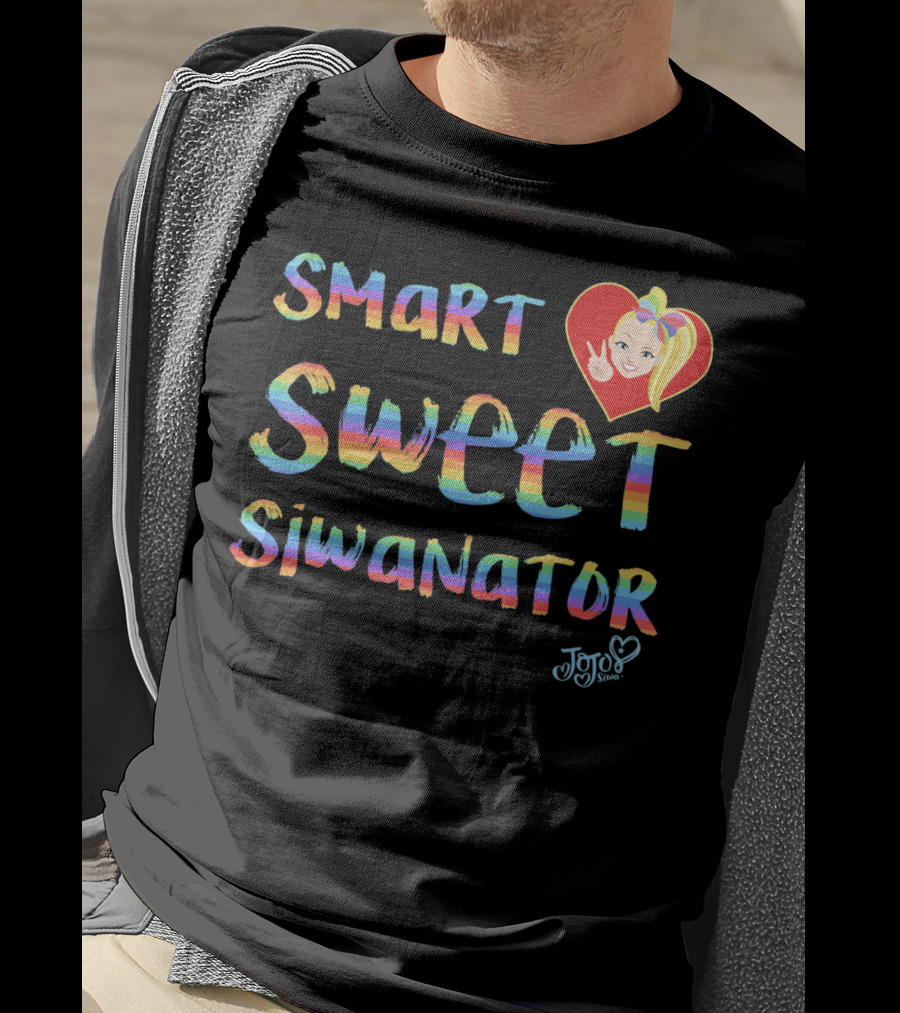 JoJo Siwa Heart Smart Sweet Siwanator Rainbow T-Shirt