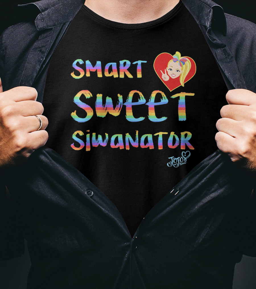 JoJo Siwa Heart Smart Sweet Siwanator Rainbow T-Shirt