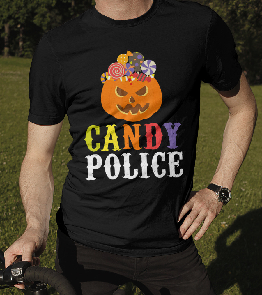 Candy Police Jack O Lantern Halloween Sweets T-Shirt