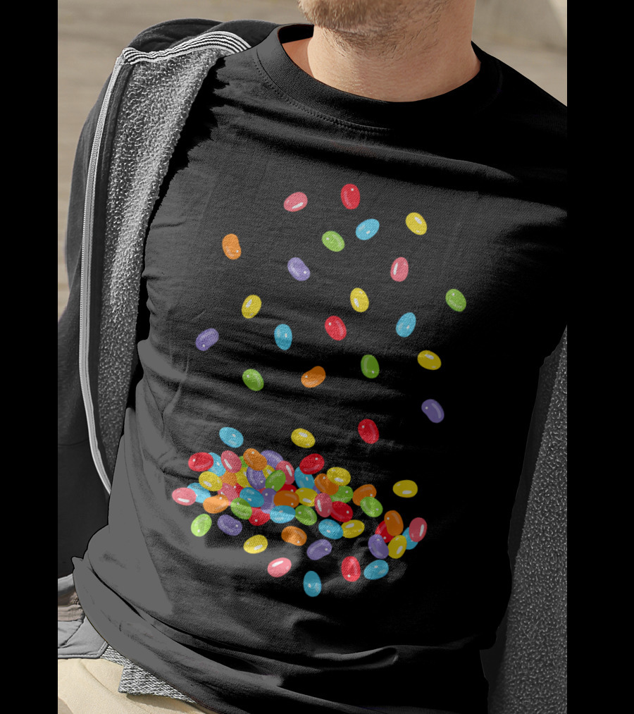Colorful Cute Jelly Beans Candy Lover Easter Delight T-Shirt