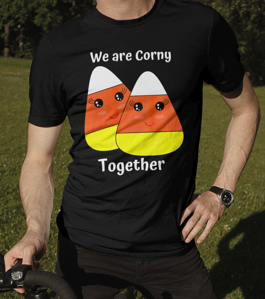 We Are Corny Together Cute Candy Corn Faces T-Shirt