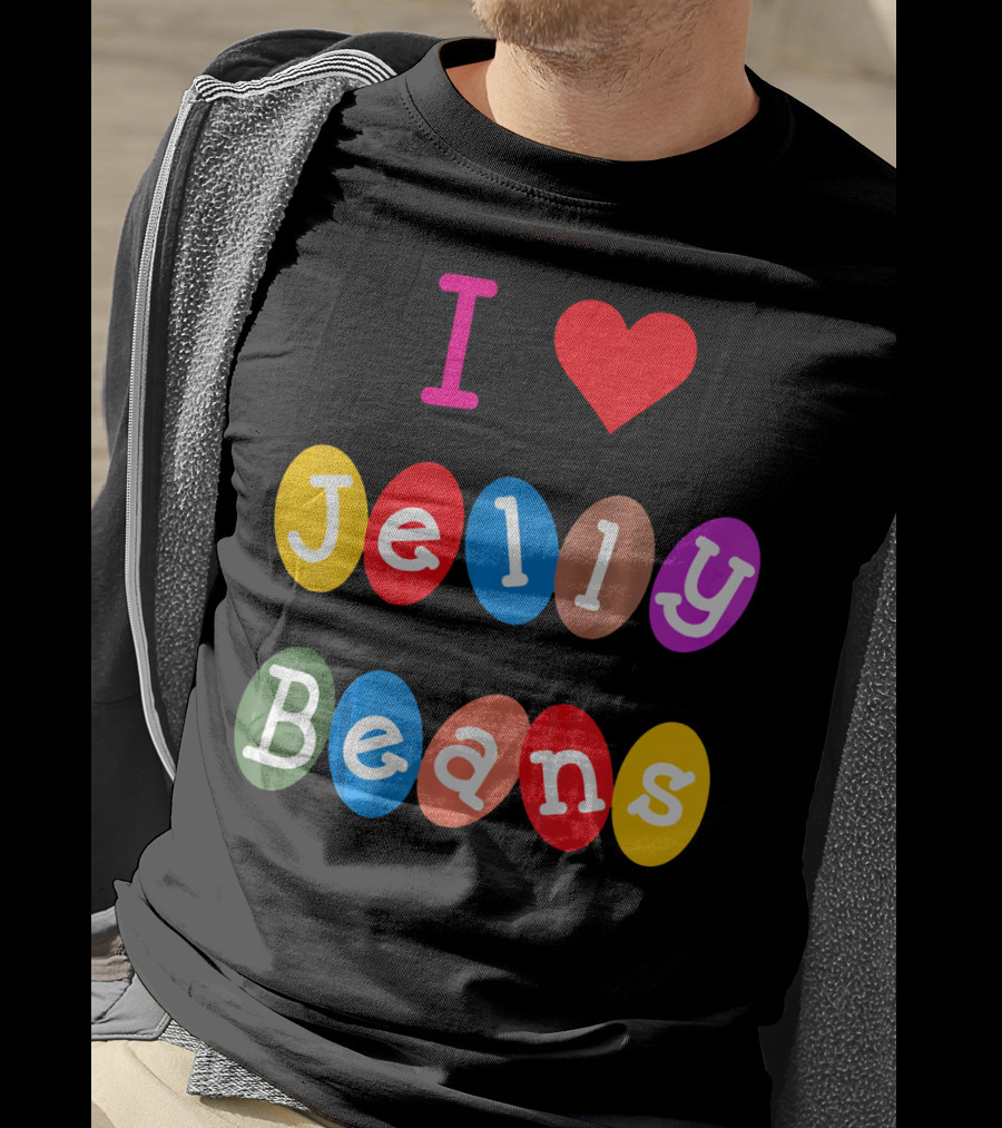 I Love Jelly Beans Heart Sweets Candy T-Shirt