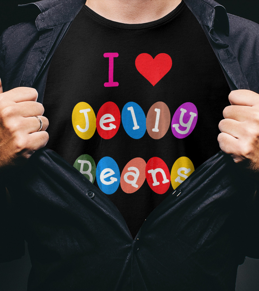 I Love Jelly Beans Heart Sweets Candy T-Shirt