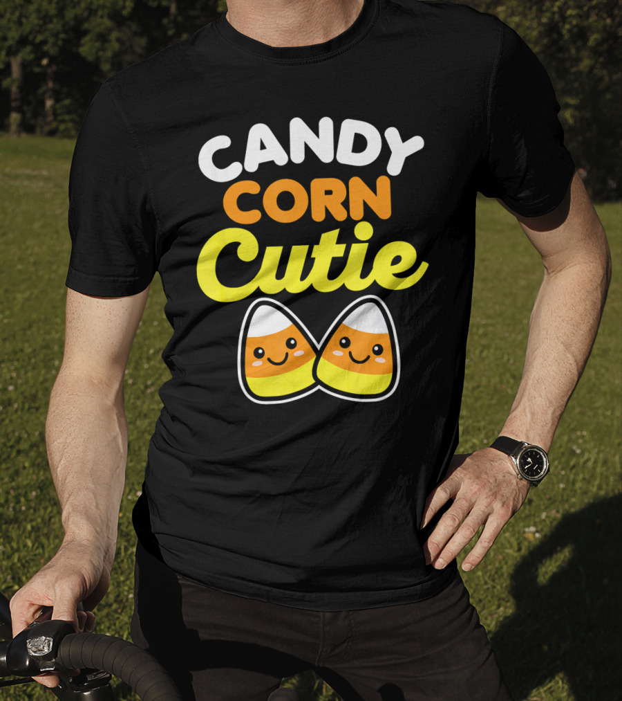 Candy Corn Cutie Halloween Smiling Kawaii Candy Corn Characters T-Shirt