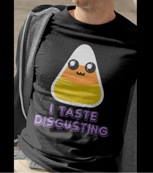I Taste Disgusting Cute Candy Corn With Kawaii Eyes And Smile T-Shirt