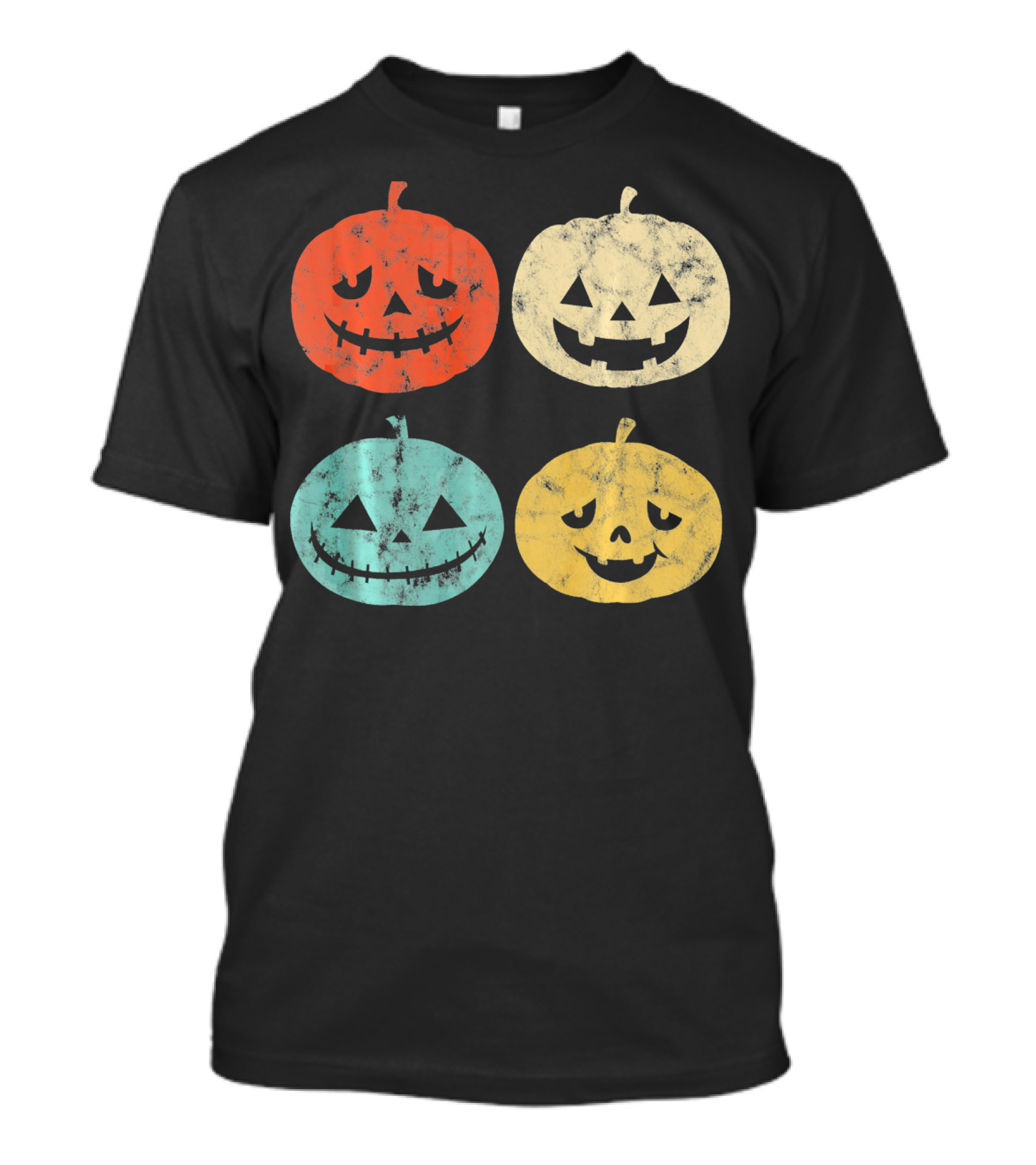 Vintage Pumpkin Funny Halloween Jack-O'-Lanterns T-Shirt