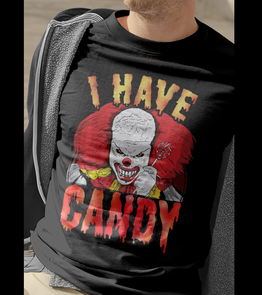 Halloween Scary Clown I Have Candy Horror T-Shirt