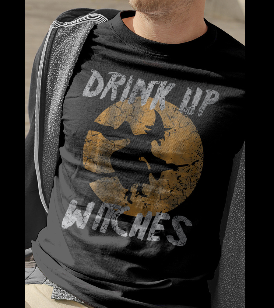 Drink Up Witches Vintage Halloween Moon T-Shirt