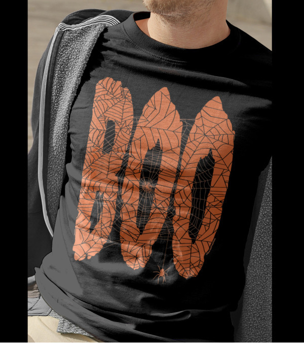Boo Spider Web Halloween Fun Spooky T-Shirt