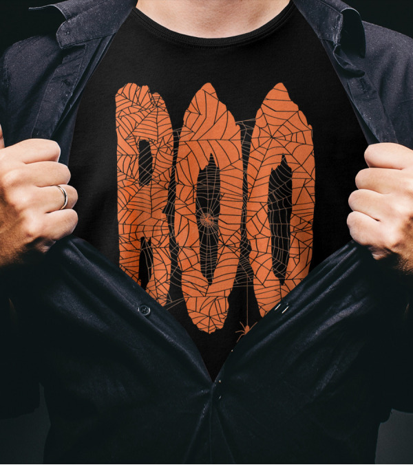 Boo Spider Web Halloween Fun Spooky T-Shirt