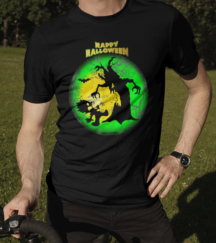 Happy Halloween Spooky Tree And Bat T-Shirt