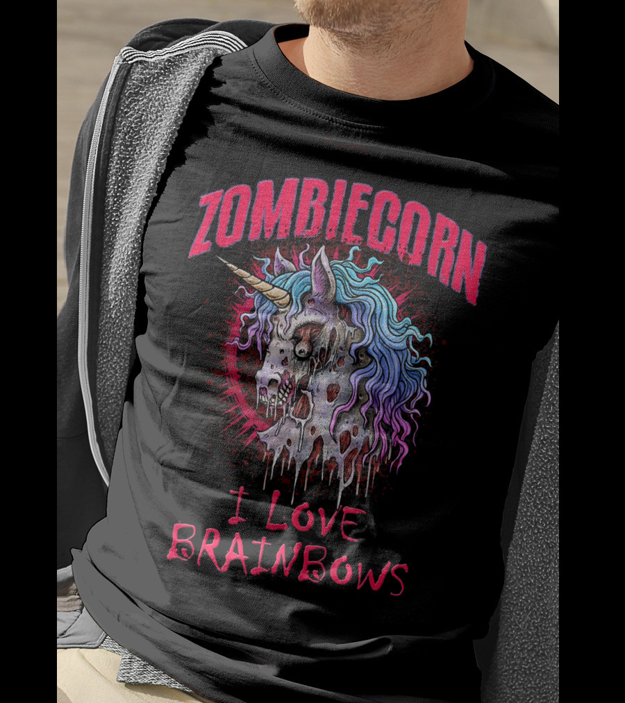 Zombiecorn I Love Brainbows T-Shirt