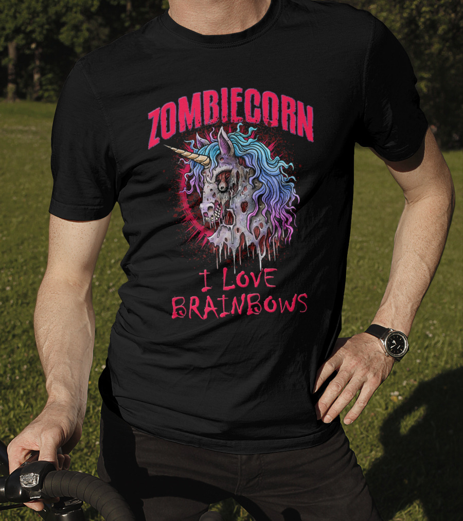 Zombiecorn I Love Brainbows T-Shirt