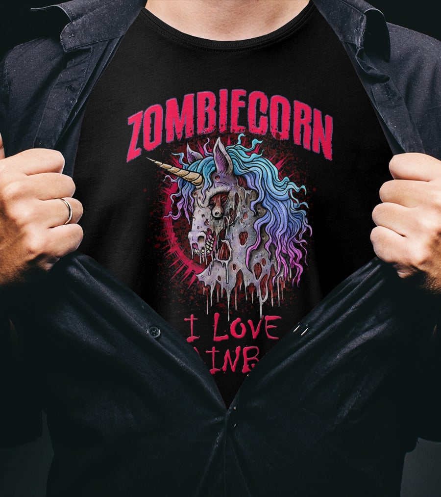 Zombiecorn I Love Brainbows T-Shirt