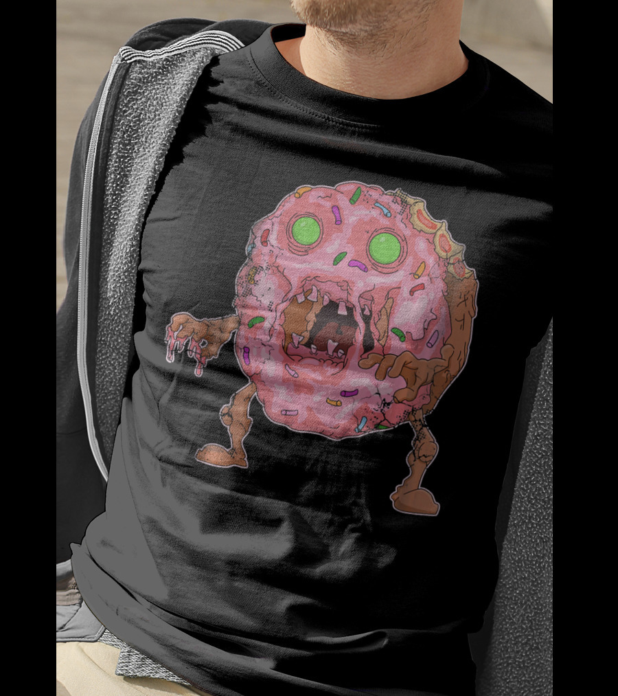 Halloween Zombie Donut Funny Zombies Hum Sprinkles Monster T-Shirt