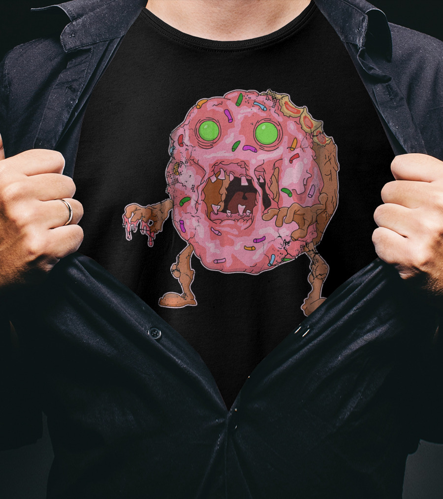 Halloween Zombie Donut Funny Zombies Hum Sprinkles Monster T-Shirt
