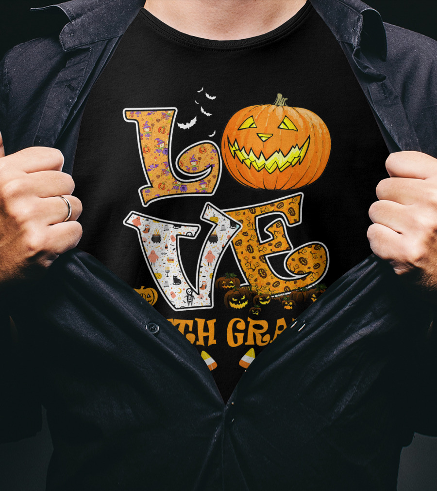 LOVE Halloween Fifth Grade T-Shirt