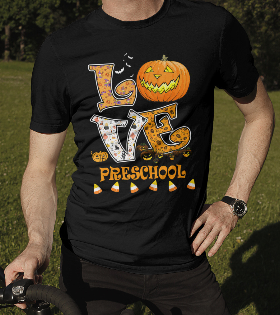 Halloween Pumpkin Love Preschool Candy Corn T-Shirt