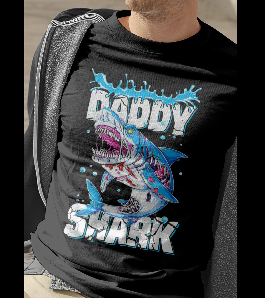 Daddy Shark Zombie Halloween T-Shirt