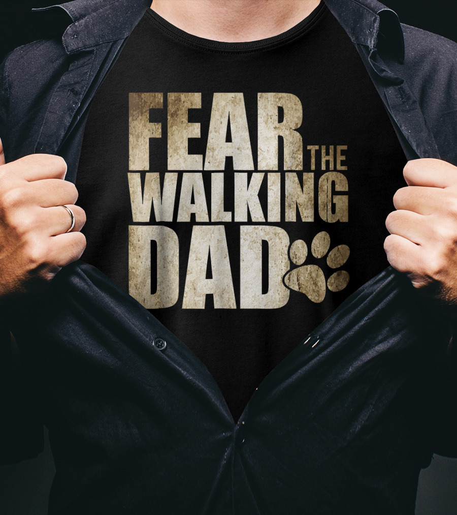 Fear The Walking Dad Paw Prints T-Shirt