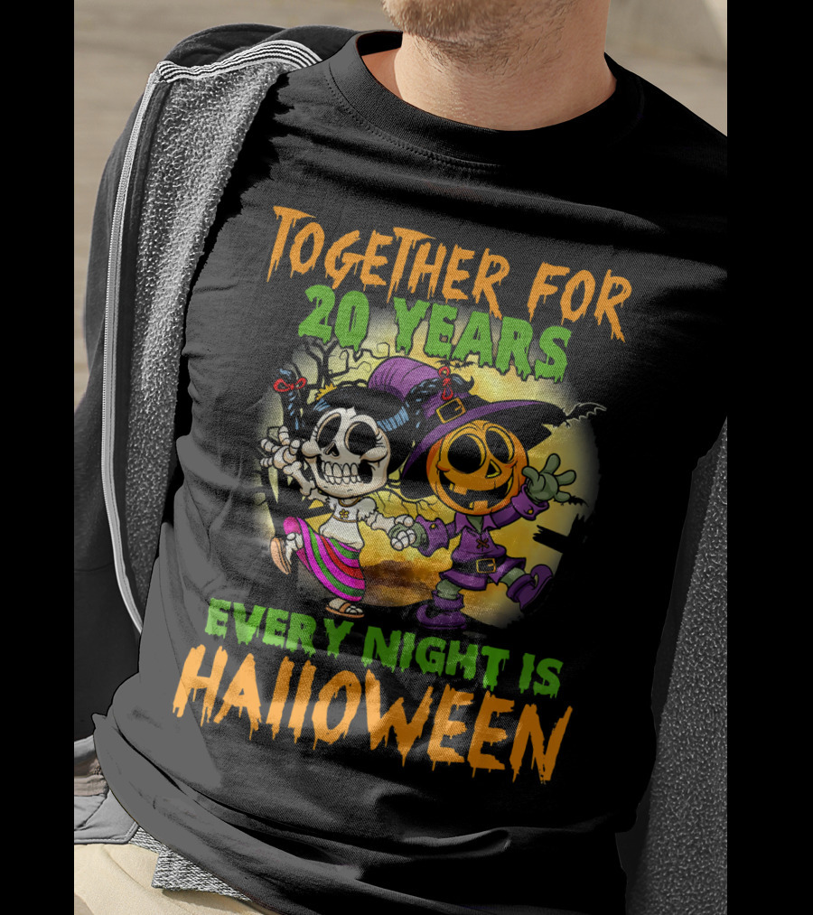 Together For 20 Years Every Night Is Halloween T-Shirt