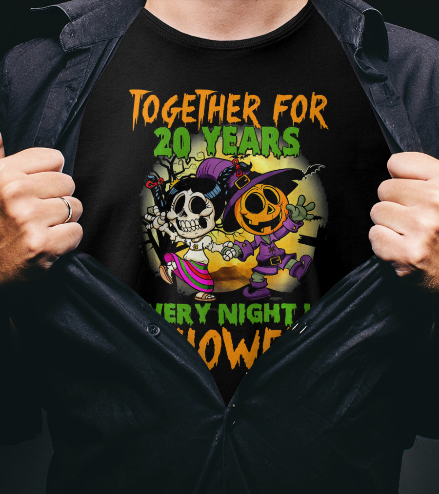 Together For 20 Years Every Night Is Halloween T-Shirt