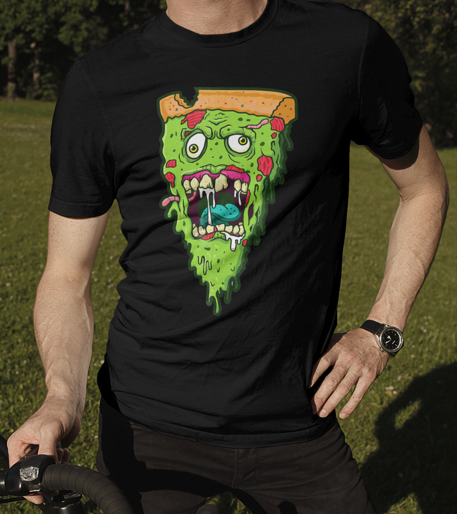 Pizza Zombie Monster Slice Fun T-Shirt