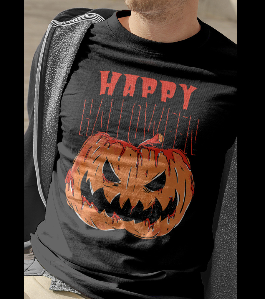 Happy Halloween Pumpkin Funny Costume Idea Cool T-Shirt