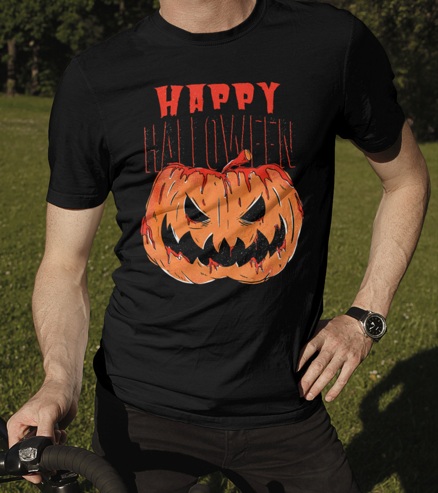 Happy Halloween Pumpkin Funny Costume Idea Cool T-Shirt