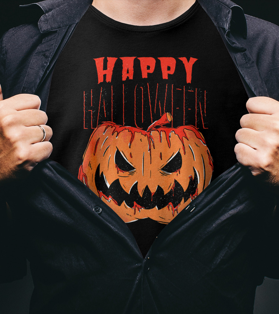 Happy Halloween Pumpkin Funny Costume Idea Cool T-Shirt