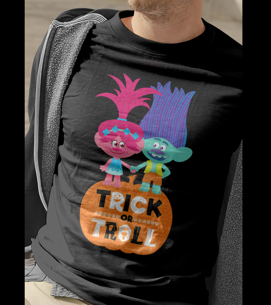 Trick Or Troll DreamWorks Trolls Halloween Pumpkin T-Shirt
