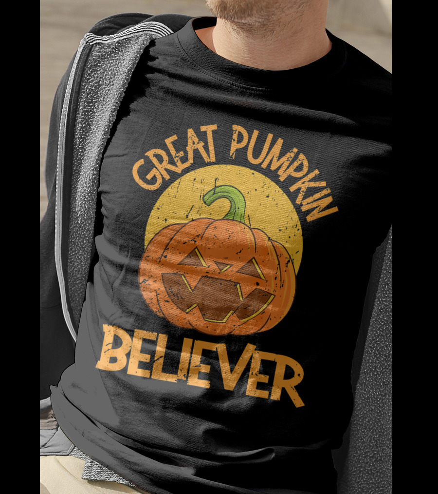 Great Pumpkin Believer Jack-O'-Lantern Moon T-Shirt