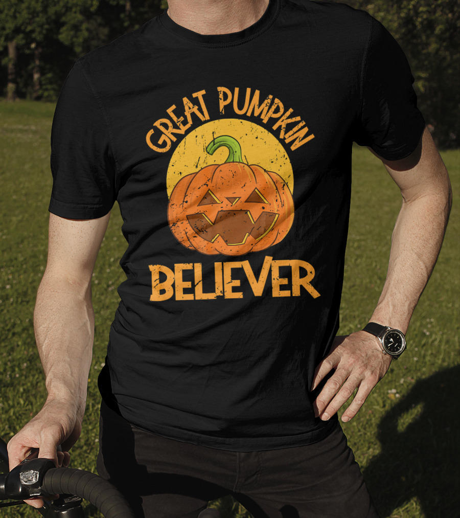 Great Pumpkin Believer Jack-O'-Lantern Moon T-Shirt