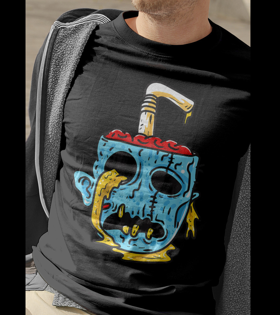 Zombie Food Brain Slushie Horror T-Shirt